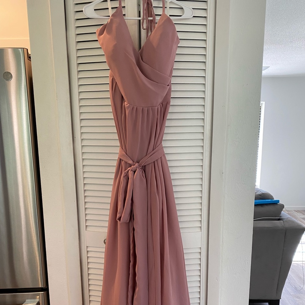 Dusty mauve bridesmaid dress
